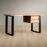 1.4m Sahara Study Desk With Drawers Right - Blackwood - 1
