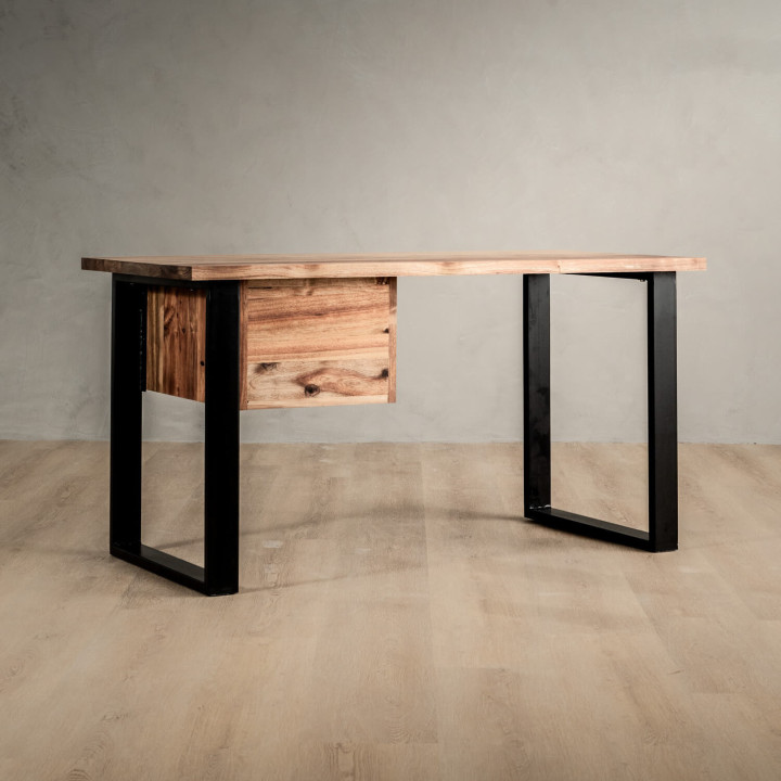 1.4m Sahara Study Desk With Drawers Right - Blackwood - 4