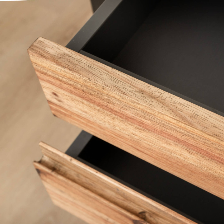 1.4m Sahara Study Desk With Drawers Right - Blackwood - 6