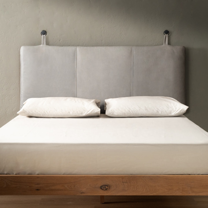 Carolina Queen Leather Headboard - Grey - 4