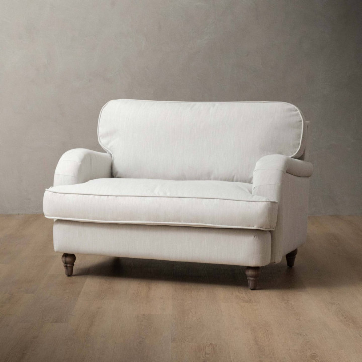 Chenavé Fabric Loveseat - Pearl - 1