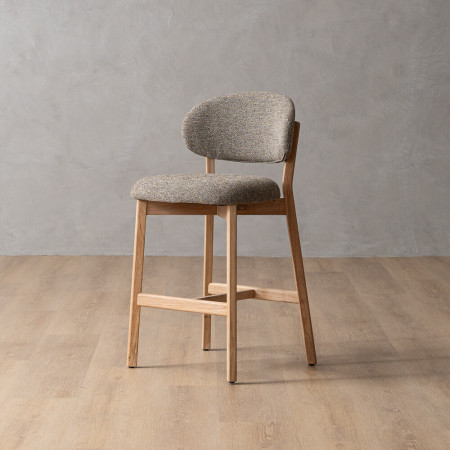 Coraline Fabric Counter Bar Chair - Fossil - 1