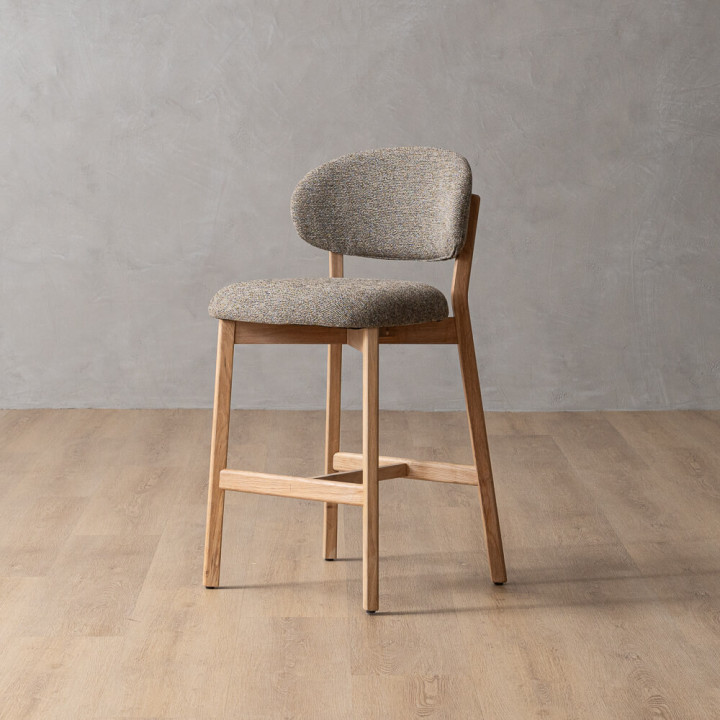 Coraline Fabric Counter Bar Chair - Fossil - 1