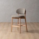 Coraline Fabric Counter Bar Chair - Fossil - 1