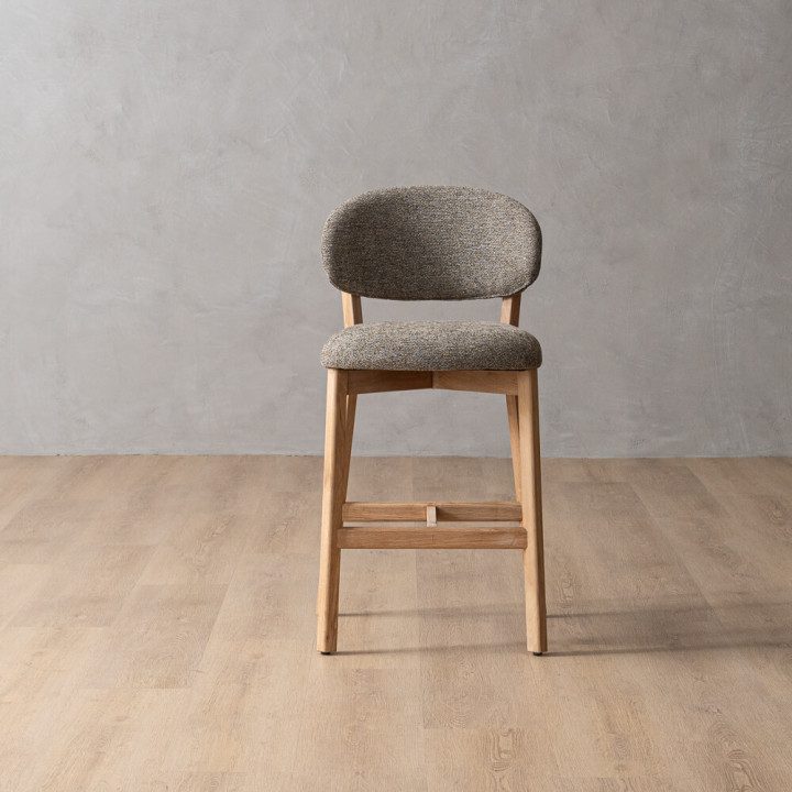 Coraline Fabric Counter Bar Chair - Fossil - 2