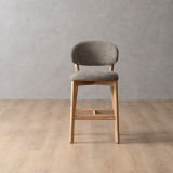 Coraline Fabric Counter Bar Chair - Fossil - 2
