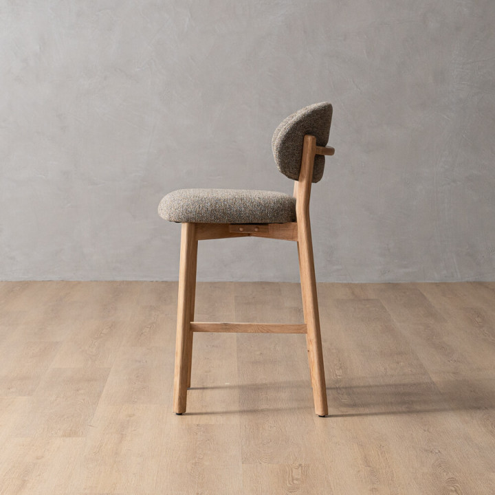 Coraline Fabric Counter Bar Chair - Fossil - 3