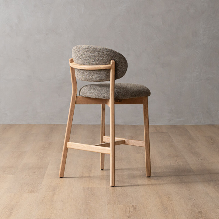 Coraline Fabric Counter Bar Chair - Fossil - 4