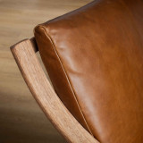 Mariclaire Leather Armchair - Tan - 5