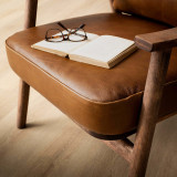 Mariclaire Leather Armchair - Tan - 6