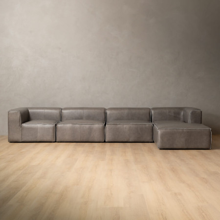 Havenwood Leather Daybed Large - Shadow Ash - 1