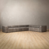 Havenwood Leather Grand Corner Couch - Shadow Ash - 1
