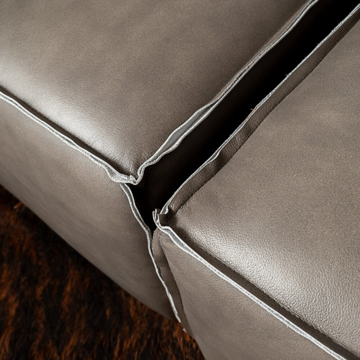 Havenwood Leather Grand Corner Couch - Shadow Ash - 6