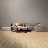 Havenwood Leather Grand Corner Couch With Ottoman - Shadow Ash - 2