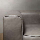 Havenwood Leather Grand Corner Couch With Ottoman - Shadow Ash - 7