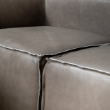 Havenwood Leather Grand Corner Couch With Ottoman - Shadow Ash - 8