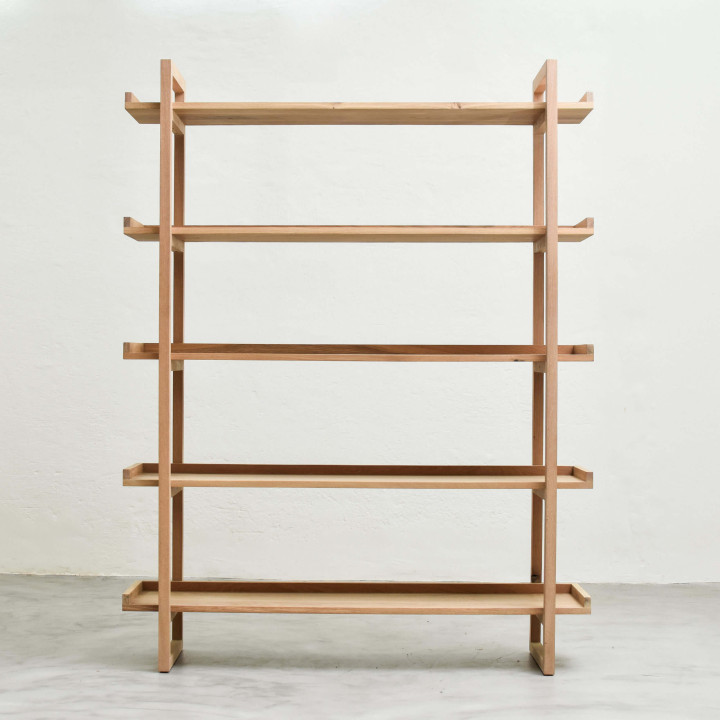Ballito Bookshelf - Medium - Oak - Oak Smoke - 1