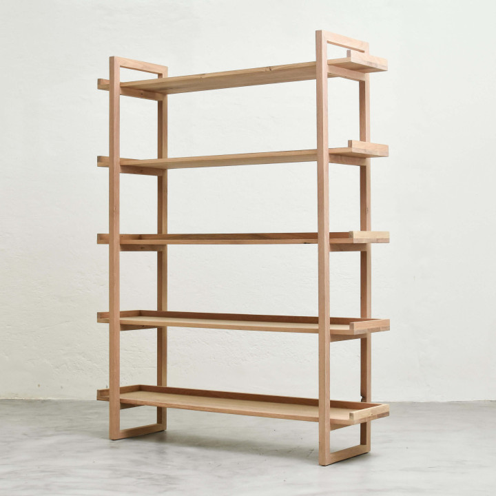 Ballito Bookshelf - Medium - Oak - Oak Castle Brown - 2