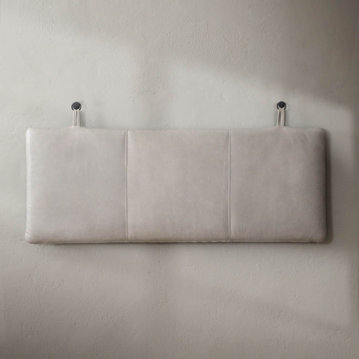Carolina Double Leather Headboard - Grey - 5