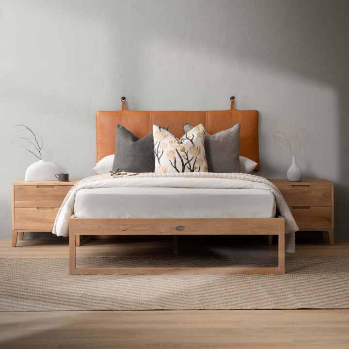 Carolina Double Leather Headboard - Ginger - 2