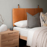 Carolina King Leather Headboard - Ginger - 1
