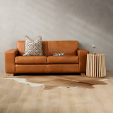 Karoo 2-Seater Leather Couch - Ginger - 2