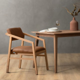 Jozi Leather Carver Chair - Oak - Butterscotch - 2