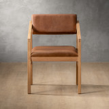 Jozi Leather Carver Chair - Oak - Butterscotch - 3