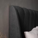 Melae Double Headboard - Charcoal - 2