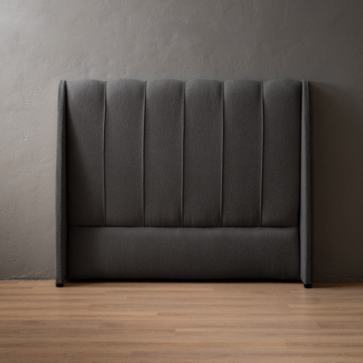 Melae Queen Headboard - Charcoal - 1