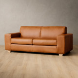 Karoo 2-Seater Leather Couch - Ginger - 3