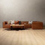 Havenwood Leather Corner Couch - Duskwood - 2