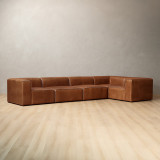 Havenwood Leather Corner Couch - Duskwood - 4