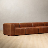Havenwood Leather Corner Couch - Duskwood - 5