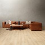 Havenwood Leather Grand Corner Couch - Duskwood - 2
