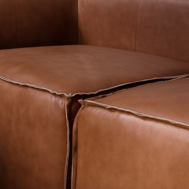 Havenwood Leather Grand Corner Couch - Duskwood - 6