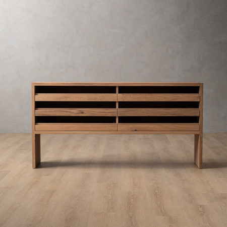 Large Linear Wine Rack - Oak