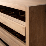 Large Linear Wine Rack - Oak - 7