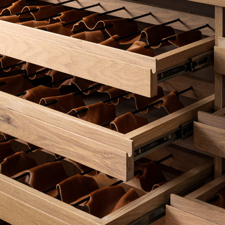 Large Linear Wine Rack - Oak - 8