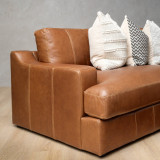 Windermere Large Modular Leather Corner Couch - Cinnamon - 4