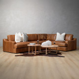 Windermere Modular Leather Corner Couch - Cinnamon - 2
