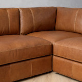 Windermere Modular Leather Corner Couch - Cinnamon - 6