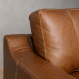 Windermere Modular Leather Corner Couch - Cinnamon - 7