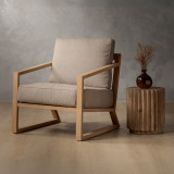 Clarens Fabric Armchair - Oak - Monarch Pelican - 2