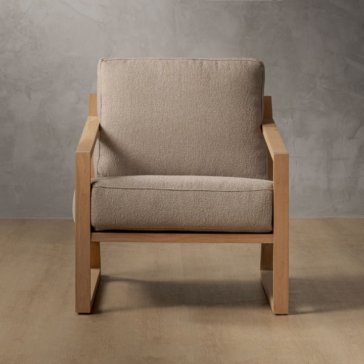 Clarens Fabric Armchair - Oak - Monarch Pelican - 3
