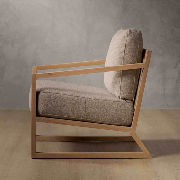 Clarens Fabric Armchair - Oak - Monarch Pelican - 4