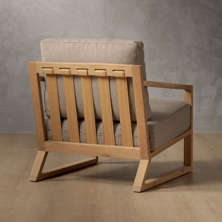 Clarens Fabric Armchair - Oak - Monarch Pelican - 5