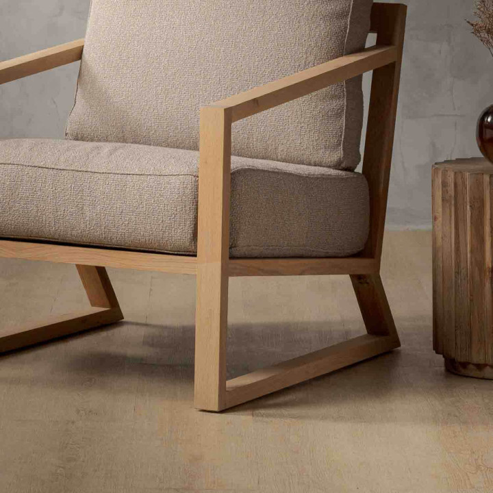 Clarens Fabric Armchair - Oak - Monarch Pelican - 6
