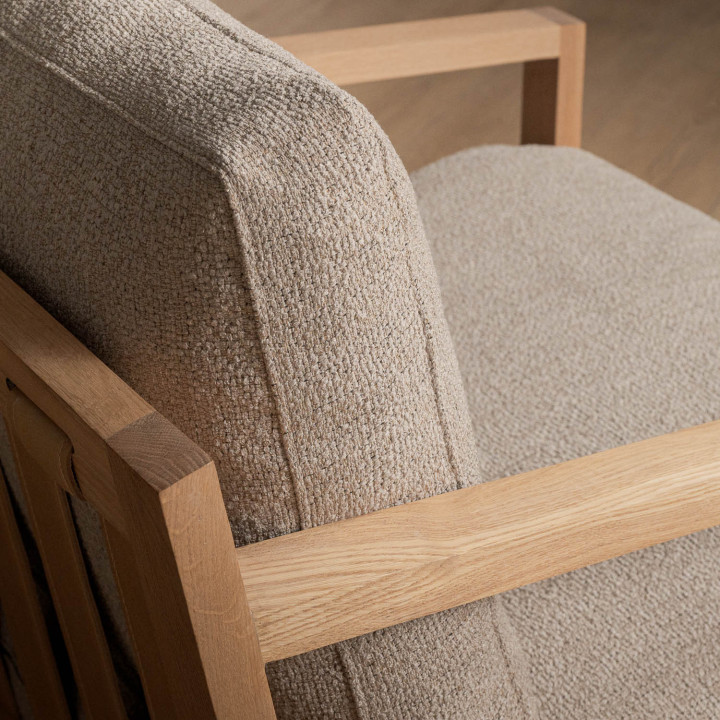 Clarens Fabric Armchair - Oak - Monarch Pelican - 7