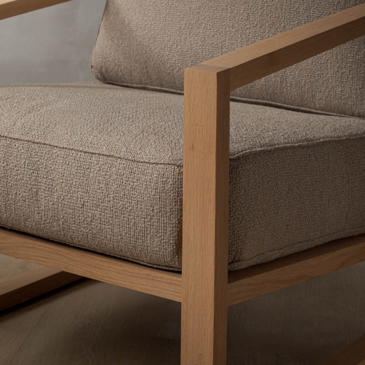 Clarens Fabric Armchair - Oak - Monarch Pelican - 8